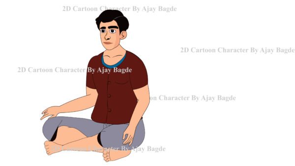 Animated Young Man Character 4 Poses (Adobe Animate Vector) - Image 2