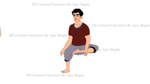 Animated Young Man Character 4 Poses (Adobe Animate Vector) - Image 4