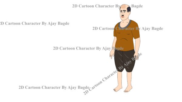 Animated Grandfather Character 5 Poses (Adobe Animate Vector) - Image 3