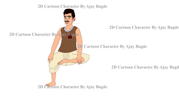 Animated Poor Man Character 4 Poses (Adobe Animate Vector) - Image 2