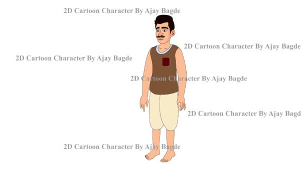 Animated Poor Man Character 4 Poses (Adobe Animate Vector) - Image 4