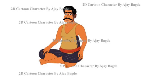 Dacoit Man Character 4 Poses (Adobe Animate Vector) - Image 3