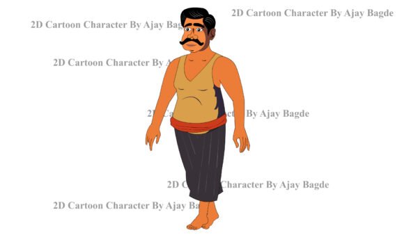 Dacoit Man Character 4 Poses (Adobe Animate Vector) - Image 5