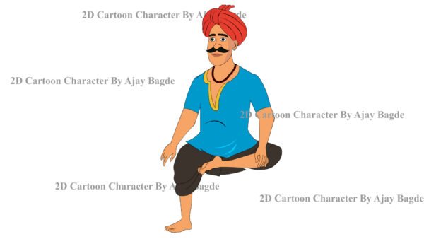 Sarpanch Character 5 Poses (Adobe Animate Vector) - Image 2