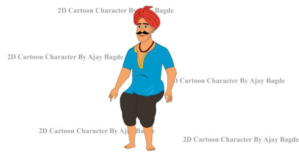 Sarpanch Character 5 Poses (Adobe Animate Vector) - Image 3