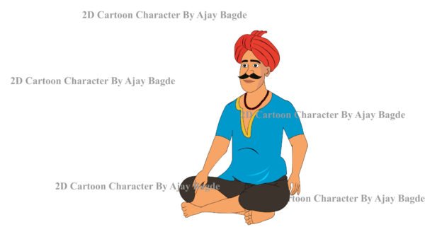 Sarpanch Character 5 Poses (Adobe Animate Vector) - Image 4