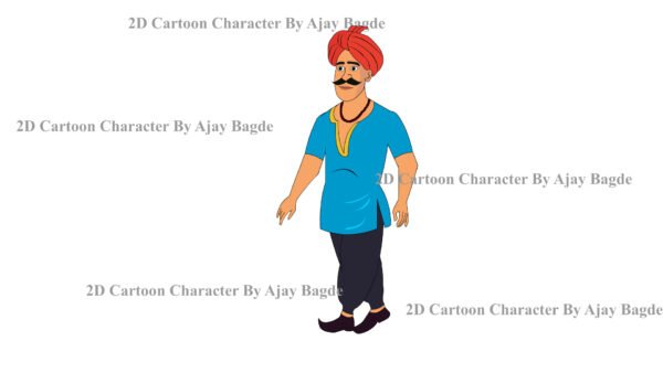 Sarpanch Character 5 Poses (Adobe Animate Vector) - Image 5